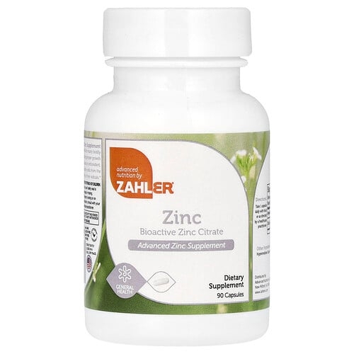 Zahler Zinc Bioactive Zinc Citrate 90 Capsules 50 Mg Per Capsule product image