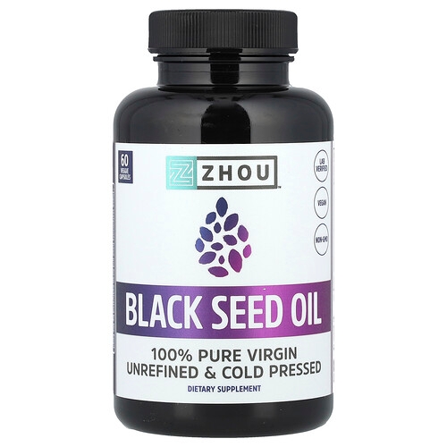 Zhou Nutrition Black Seed Oil 60 Veggie Capsules product image