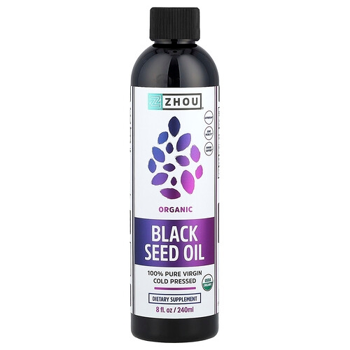 Zhou Nutrition Organic Black Seed Oil 8 Fl Oz 240 Ml product image