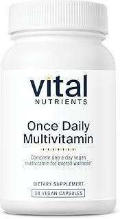 Vital Nutrients Once Daily Multivitamin | Vegan Multi for Women & Men | Allergen-Free | 19 Essential Vitamins + Antioxidants for Eye and Heart Health | Gluten, Dairy & Soy-Free | 30 Capsules product image