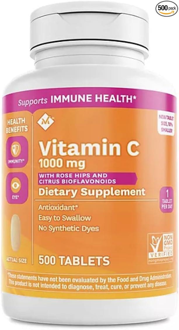 Member's Mark Vitamin C 1000mg with Rose Hips and Citrus Bioflavonoids (500 Tablets)