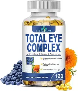Total Eye Complex - Lutein + Bilberry + Zeaxanthin + Citrus Bioflavonoids - Ultra Vision Support Supplement for Healthy Eyes 120 Softgels, 60-Day Supply product image