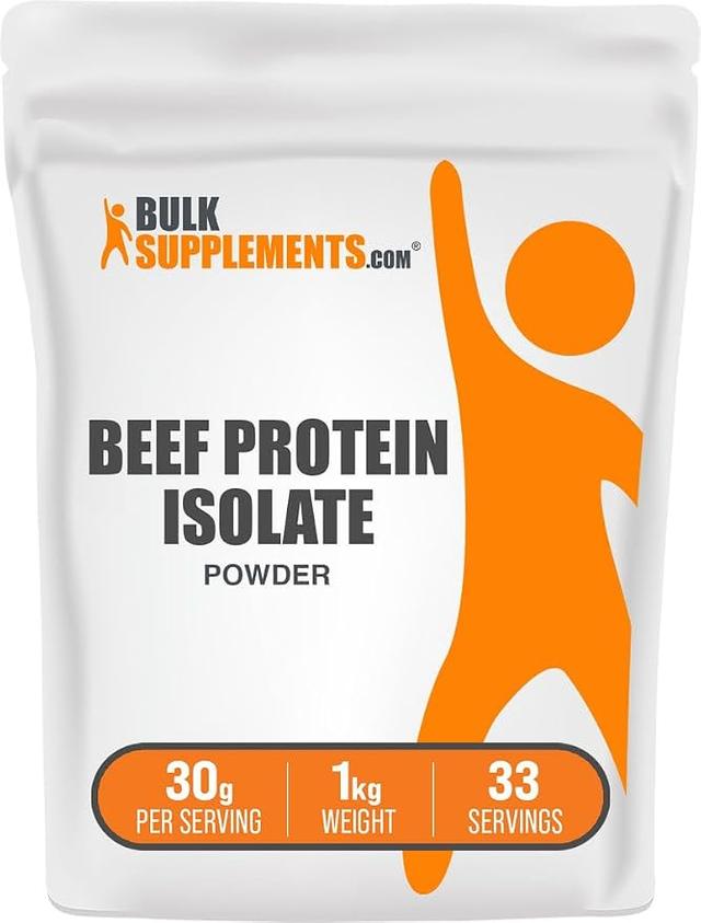 BulkSupplements.com Paleo Beef Protein Powder Isolate - Bone Broth Protein Powder - Dairy Free Protein Powder - Keto Shake Powder - Paleo Protein Powder - Protein Powder (1kg - 2.2 lbs) product image