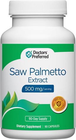 Doctor-Recommended Saw Palmetto Extract Supplement for Men and Women – 500 mg per Serving | 90 Capsules