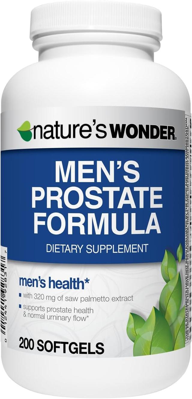 Nature's Wonderman's Prostate Supplement (with Saw Palmetto, Beta-Sitosterol, Lycopene), 200 Softgels, 100-Day Supply product image