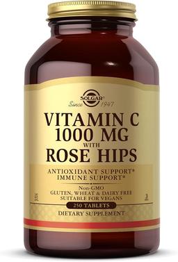Solgar, Vitamin C 1000mg, with Rose Hips, 250 Tablets