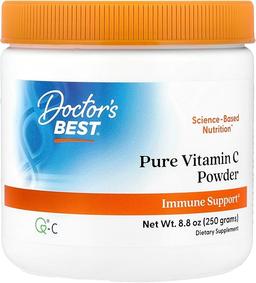 Doctor's Best Vitamin C Powder with Q-C, Healthy Immune System, Brain, Eyes, Heart and Circulation, Joints, Scottish Origin, 250g, 8.8 oz