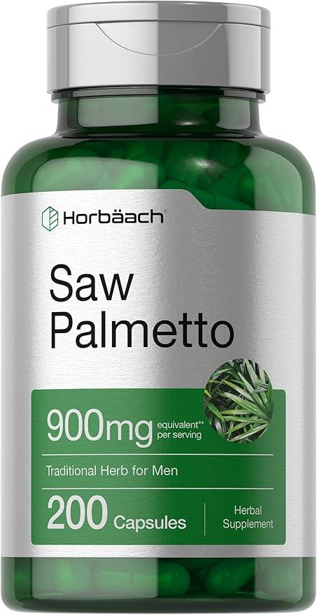 Horbach Saw Palmetto Extract | 900mg | 200 Capsules | Non-GMO and Gluten Free | Traditional Herbal Supplement | Extracted from Saw Palmetto Berries product image