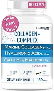 Future Kind Vegan Collagen - Supports Collagen Production with Biotin and Vitamin C (Glass Bottle, 60 Capsules)
