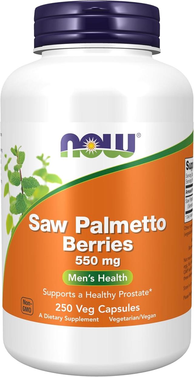 NOW Foods Supplement, Saw Palmetto Berry (Serenoa repens) 550mg, Men's Health*, 250 Vegetarian Capsules product image