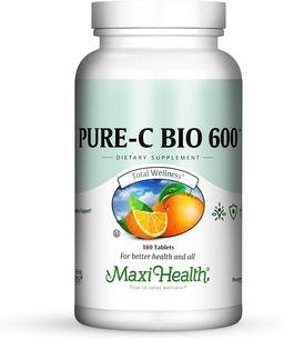Vitamin C Complex, 600mg Supplement – Vitamin C Tablets with Lemon, Bioflavonoids, Calcium and Phosphorus – Immune Health Support – Pure-C Bio 600 Non-GMO, VIT C Vegan 180 Tablets