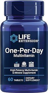 Life Extension One-Per-Day Multivitamin – Packed with Over 25 Vitamins, Minerals & Plant Extracts, Quercetin, 5-MTHF Folate & More – 1-Daily, Non-GMO, Gluten-Free – 60 Tablets