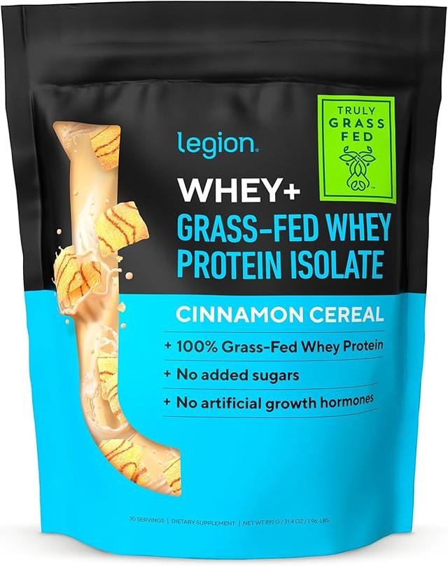 LEGION Grass-Fed Whey Protein Isolate - Whey Protein Isolate Powder Low Calorie, GMO Free, Sugar Free, Lactose and Gluten Free, Natural Protein Powder for Men and Women (30 Servings) product image