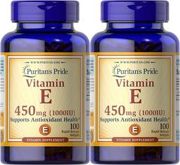 Puritan's Pride Vitamin E-450mg (10,000IU), Vitamin Supplement for Immune System Function and Antioxidant Health Support, Quick Release Softgels 100 Count, 2 Pack