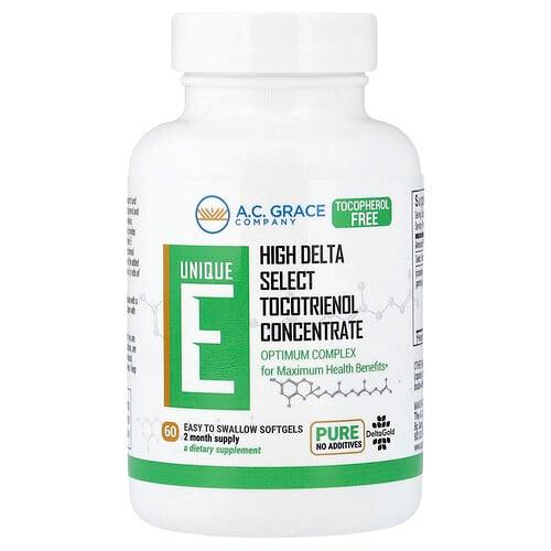 A C Grace Company Unique E Tocotrienol 125 Mg 60 Easy To Swallow Softgels