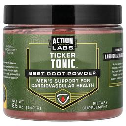 Action Labs For Men Ticker Tonic Beet Root Powder Natural Black Cherry 8 5 Oz 242 G
