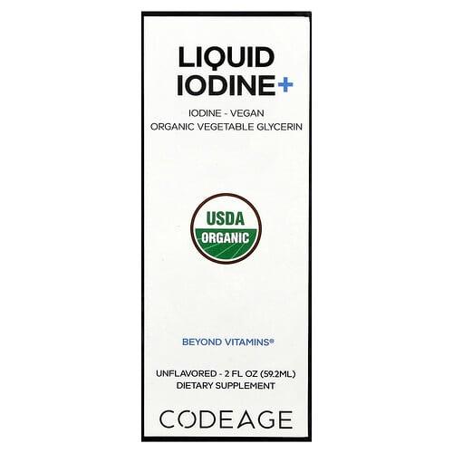 Codeage, 액상 요오드+, 무맛, 59.2ml(2fl oz) product image