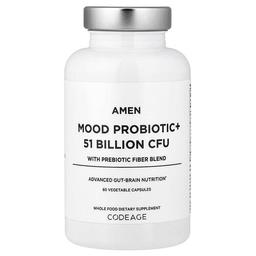 Codeage Amen Mood Probiotic With Prebiotic Fiber Blend 60 Vegetable Capsules