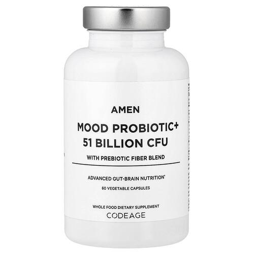 Codeage Amen Mood Probiotic With Prebiotic Fiber Blend 60 Vegetable Capsules product image