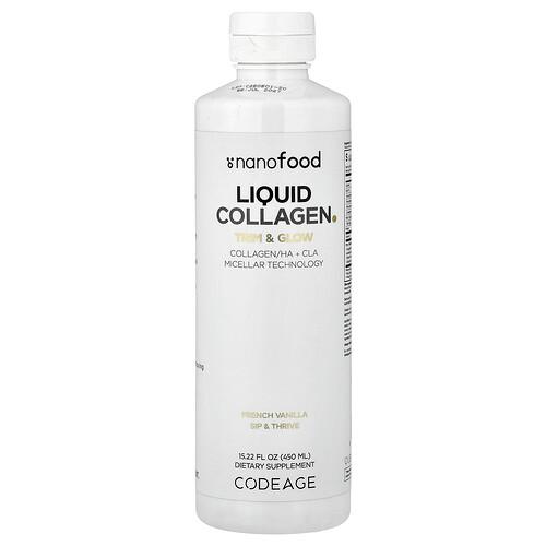Codeage Nanofood Liquid Collagen French Vanilla 15 22 Fl Oz 450 Ml
