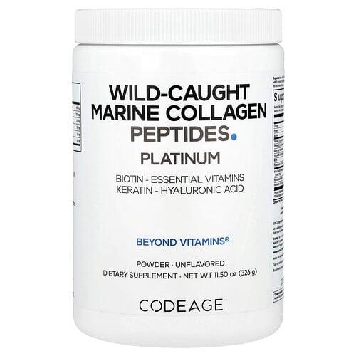 Codeage Wild Caught Marine Collagen Peptides Powder Platinum Unflavored 11 5 Oz 326 G product image
