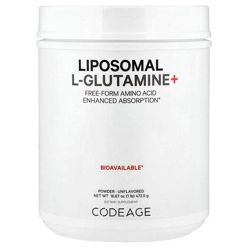 Codeage Liposomal L Glutamine Powder Unflavored 16 67 Oz 472 5 G