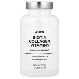Codeage Amen Biotin Collagen Vitamins 90 Vegetable Capsules