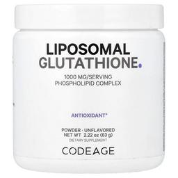 Codeage Liposomal Glutathione Powder Unflavored 2 22 Oz 63 G