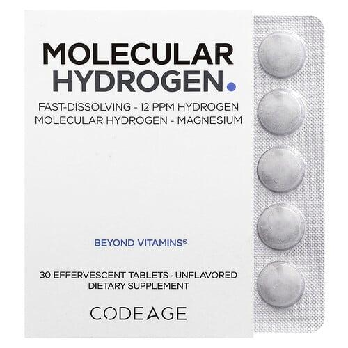Codeage Molecular Hydrogen Unflavored 30 Effervescent Tablets