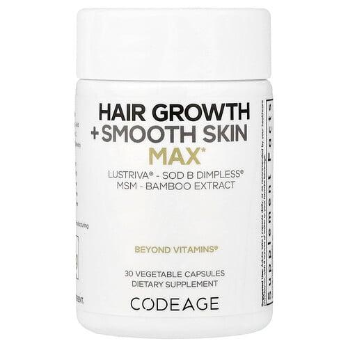 Codeage Hair Growth Smooth Skin Max 30 Vegetable Capsules