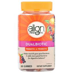Align Probiotics Dualbiotic Prebiotic Probiotic Fruit 60 Gummies