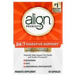 Align Probiotics 24 7 Digestive Support Probiotic Supplement 56 Capsules 10 Per Capsule