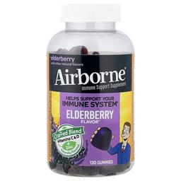 Airborne Immune Support Supplement Elderberry 130 Gummies