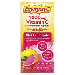 Emergen C Vitamin C Pink Lemonade 1 000 Mg 30 Packets 0 33 Oz 9 4 G Each