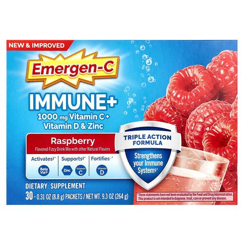 Emergen C Immune Vitamin C Vitamin D Zinc Raspberry 30 Packets 0 31 Oz 8 8 G Each product image
