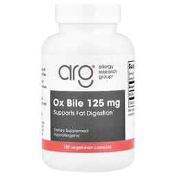 Allergy Research Group Ox Bile 125 Mg 180 Vegetarian Capsules