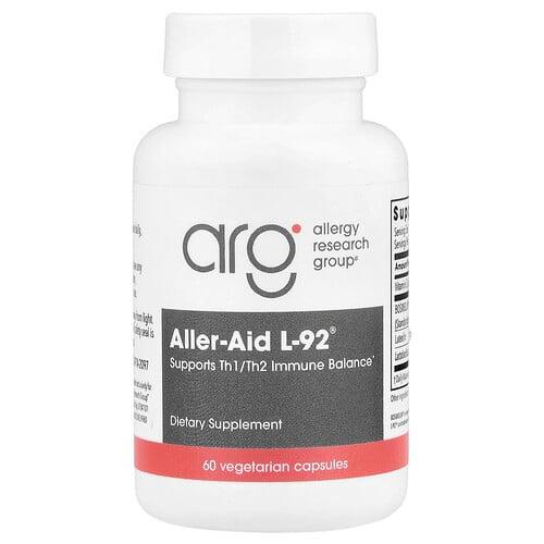 Allergy Research Group Aller Aid L 92 60 Vegetarian Capsules