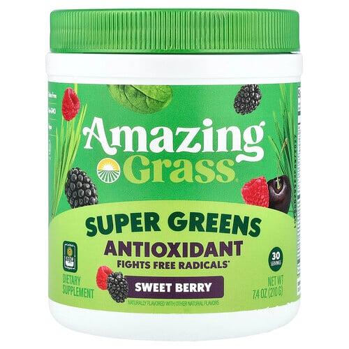 Amazing Grass Super Greens Antioxidant Sweet Berry 7 4 Oz 210 G