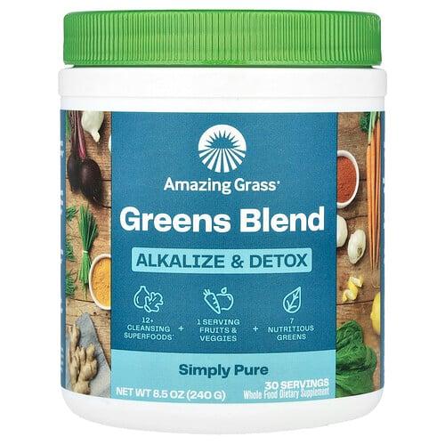 Amazing Grass Green Blend Alkalize Detox 8 5 Oz 240 G