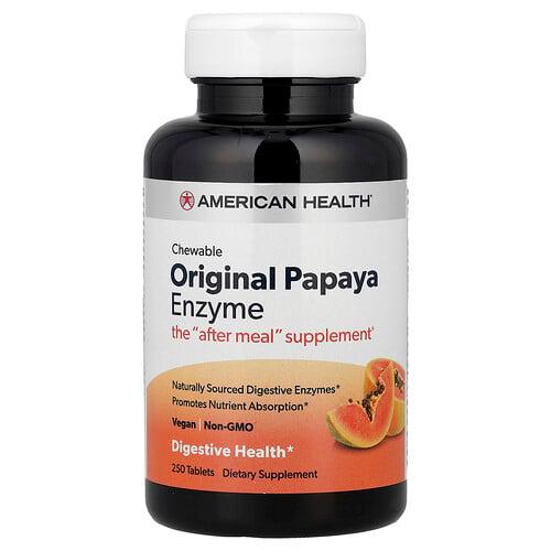 American Health Original Chewable Papaya Enzyme 250 Tablets