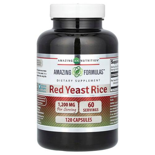 Amazing Nutrition Red Yeast Rice 120 Capsules 600 Mg Per Capsule