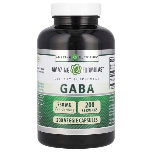 Amazing Nutrition Gaba 750 Mg 200 Veggie Capsules