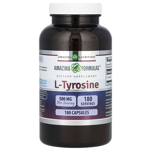 Amazing Nutrition, Amazing 포뮬라, l-티로신, 500mg, 캡슐 180정 product image