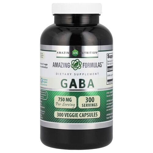 Amazing Nutrition Gaba 750 Mg 300 Veggie Capsules