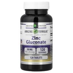 Amazing Nutrition Amazing Formulas Zinc Gluconate 50 Mg 120 Tablets