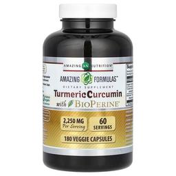 Amazing Nutrition Turmeric Curcumin With Bioperine 180 Veggie Capsules