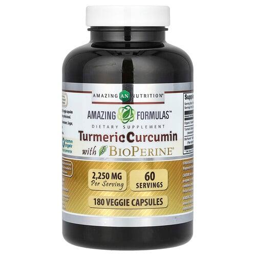 Amazing Nutrition Turmeric Curcumin With Bioperine 180 Veggie Capsules