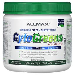 Allmax Cytogreens Premium Green Superfood For Athletes Acai Berry Green Tea 4 4 Oz 125 G