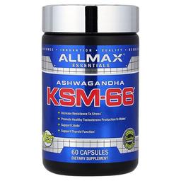 Allmax Essentials Ashwagandha Ksm 66 60 Capsules 300 Mg Per Capsule