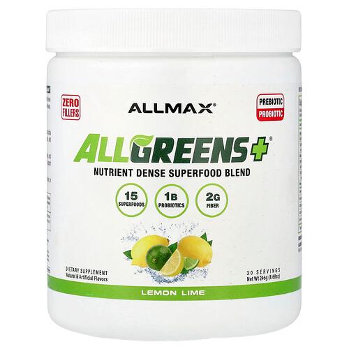 Allmax Allgreens Lemon Lime 8 68 Oz 246 G